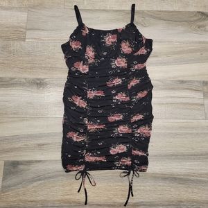 AUW Floral Roses BodyCon Ruched Dress Women's 3X